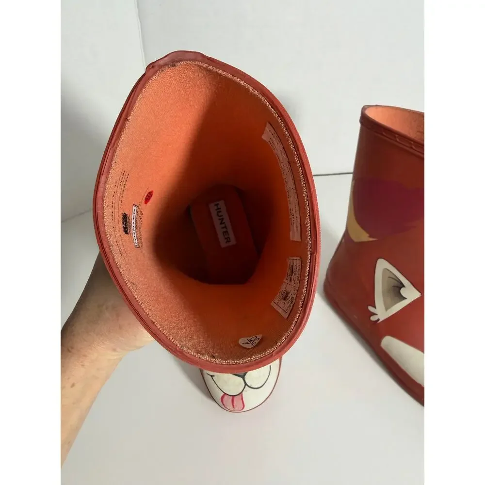Hunter Kids Red Panda Rain Boots Size 12 Unisex
